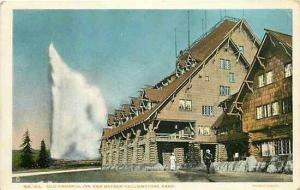 WY, Yellowstone National Park, Wyoming Old Faithful Inn and Geyser, Haynes 165