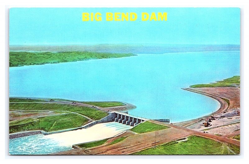 Big Ben Lake Above Chamberlain South Dakota Aerial View Postcard