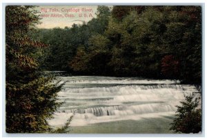1908 Scenic View Big Falls Cuyahoga River Akron Ohio OH Vintage Antique Postcard