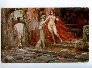 225228 RUSSIA PORFIROV Messalina Nude Nude witch old postcard