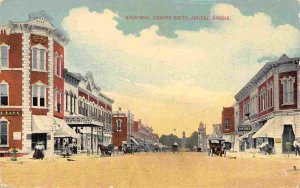 Broadway Looking North Abilene Kansas 1913 postcard