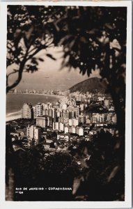 Brazil Rio De Janeiro Copacabana Vintage RPPC C103