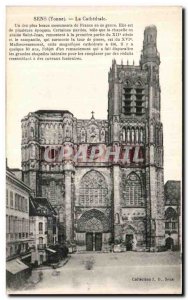 Old Postcard Sens Yonne La Cathedrale