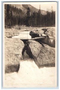 Banff Alberta Canada Postcard Along Line of Canadian Railway c1920's RPPC Photo
