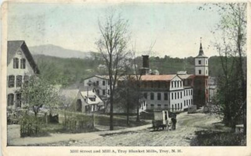 1910 Mill St & Mill A Blanket Mills TROY, NEW HAMPSHIRE 1084 Postcard