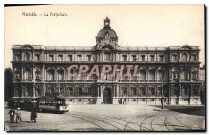 Old Postcard the Marseille Prefecture Tram