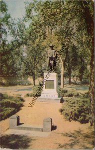 Statue of General US Grant Leavenworth Kansas Postcard PC292