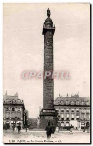 Old Postcard Paris Vendome Column