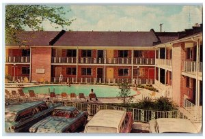 c1950's In The Swim At Inn America Cars Lansing Michigan MI Vintage Postcard 