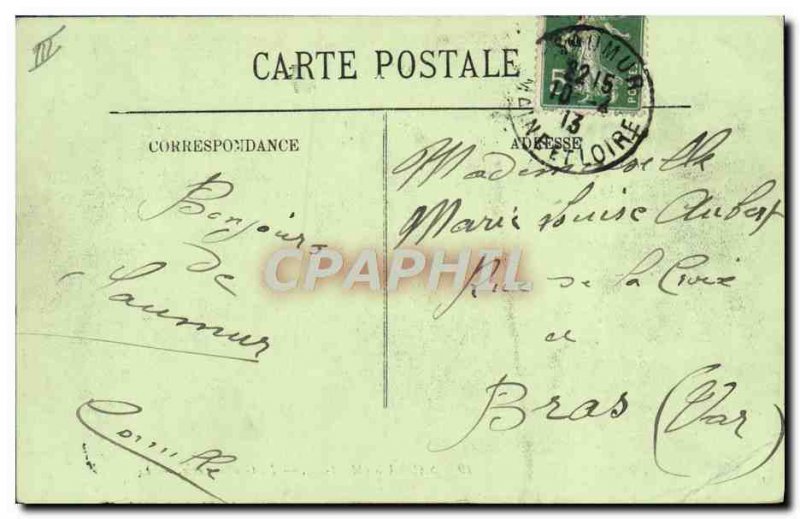 Postcard Old Black Lion Force Saumur