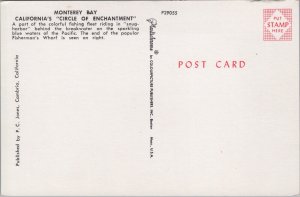 Greetings From Beautiful Monterey Bay California Chrome Postcard C181