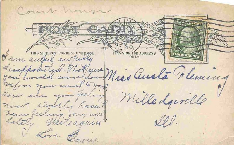 Central Park Sterling Illinois 1909 postcard