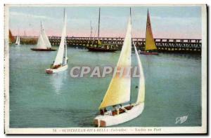 Postcard Old Ouistreuam Bella Riva Yachts in port Boats