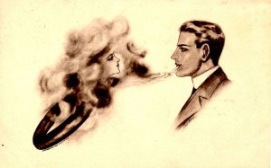 Lady in Smoke from Cigarette      Artist: Cobb Shinn