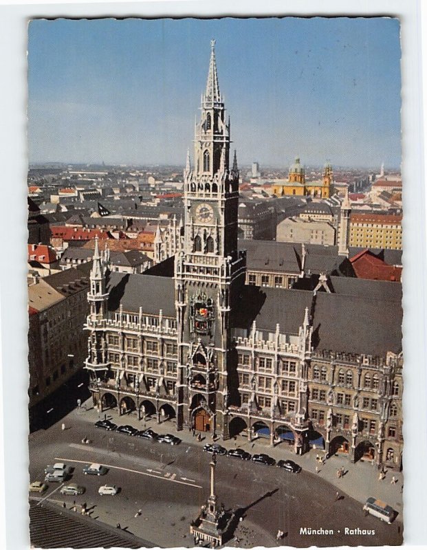 Postcard Town-Hall, Munich, Germany