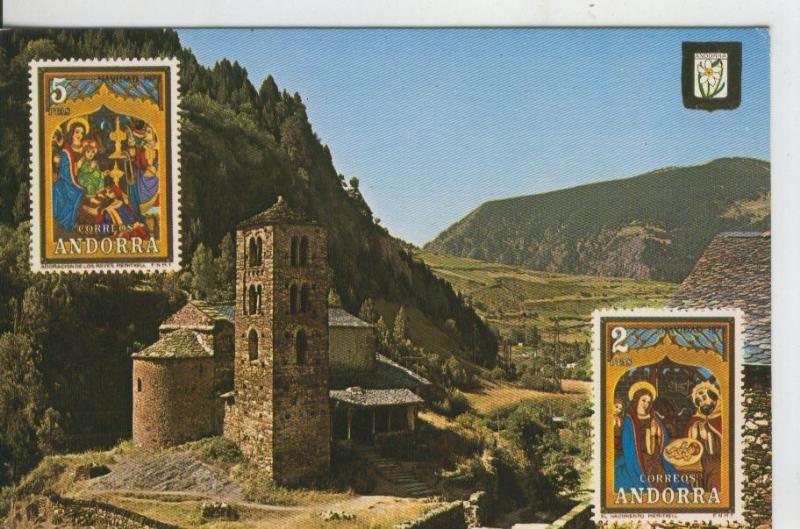 Postal 008190: Iglesia Romanica de Sant Joan de Casselles en andorra