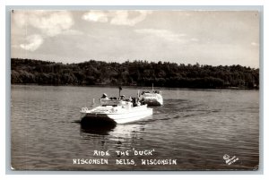 Vintage 1950's RPPC Postcard The Duck Wisconsin Dells Lake Wisconsin