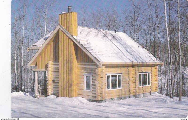 SASKATCHEWAN, Canada, 1950-70s; Log Cabin, Greenwater Provincial Park, Enchan...