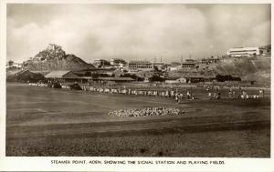 yemen, ADEN, Steamer Point, Football Match (1930s) Stadium Postcard RPPC