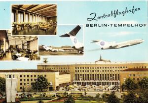 Germany, Berlin Tempelhof Airport, Pan-am taking off, 1970s unused Postcard