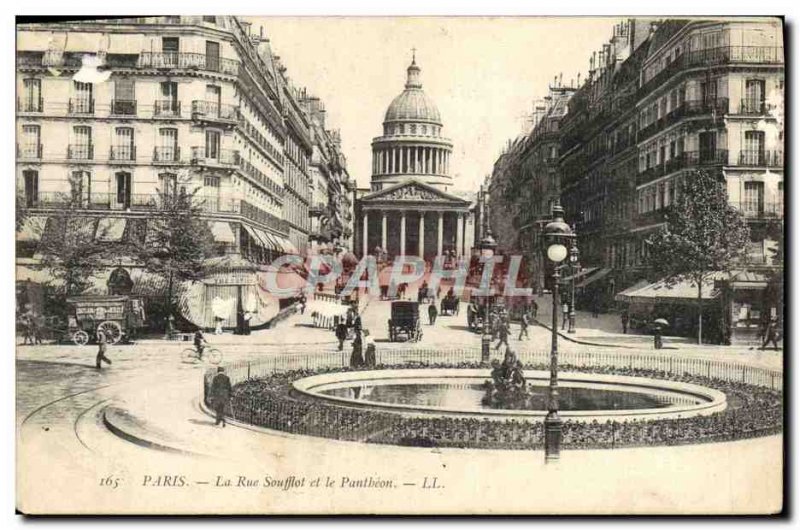 Old Postcard Paris La Rue Soufflot And Pantheon