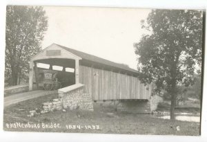 RPPC Postcard Newburg Bridge PA Geo Watson Feed Wagon