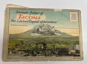 Souvenir Postcard Folder Tacoma the Lumber Capital of America