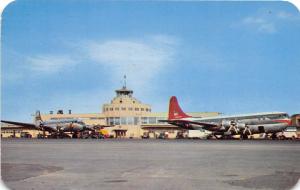 Chicago Midway Municipal Airport Plane Aircraft Illinois 1951 postcard