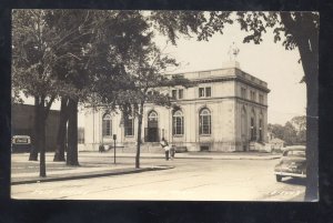 RPPC ALPENA MICHIGAN DOWNTOWN POST OFFICE OLD CARS REAL PHOTO POSTCARD