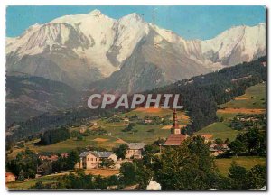 Postcard Modern Combloux Haute Savoie View of the Mont Blanc Massif