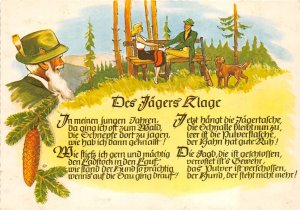 US23 Germany Des Fagers Klage hunting scene poem chasse hunting