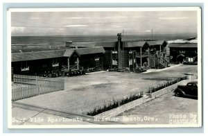 Chandler RPPC Surf Tide Apartments Braemar Beach Oregon Vintage Postcard P129