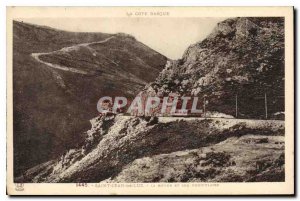 Old Postcard Saint Jean de Luz Rhune and Funicular