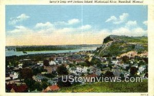 Lovers Leap, Mississippi River in Hannibal, Missouri