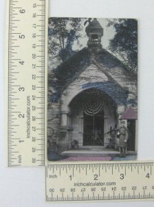 1900s President McKinley Tomb Canton OH Postcard Soldier Guarding Entrance 