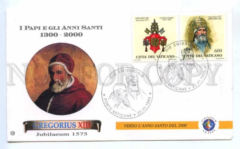 418633 Vatican 1999 year Pope Gregorius XIII First Day COVER