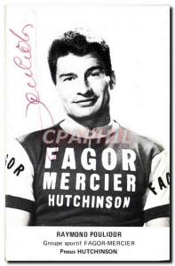 Postcard Old Bike Cycle Cycling Raymond Poulidor Fagor Mercier Tire Hutchinso...