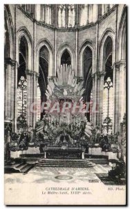 Old Postcard Amiens Cathedrale D MASTER Altar XVIII Siecle