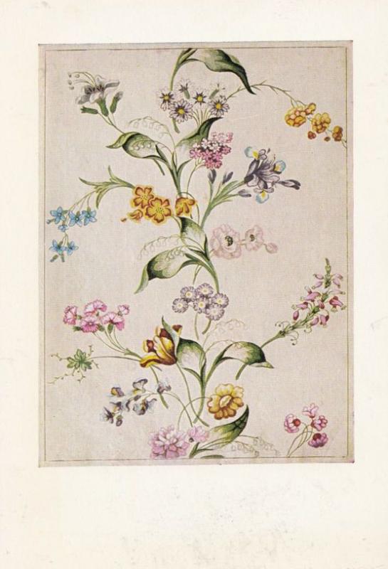 Anna Marie Garthwaite Design For Woven Silk Painting Postcard