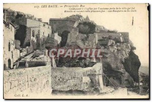 Old Postcard Les Baux Main Street