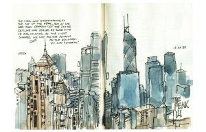 Postcard Don Low Up On The Peak Hong Kong The Art Of Urban Sketching