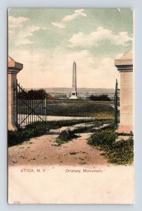 Oriskany Monument Utica New York NY UNP UDB Postcard O2