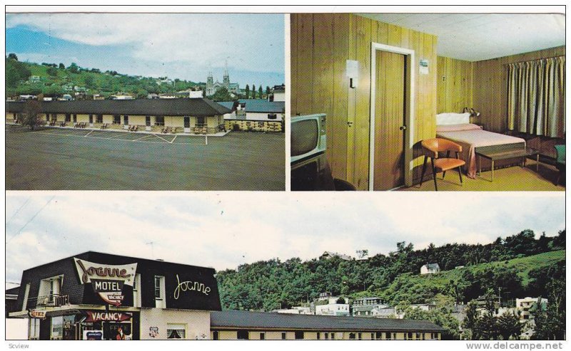 3-views,  Motel Joanne Hotel,  Ste-Anne de Beaupre,  Quebec,  Canada,  PU_1986