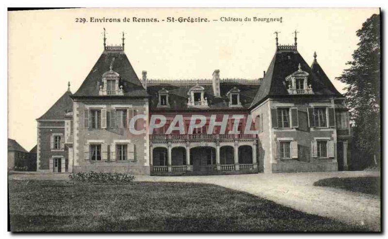 Old Postcard Environs de Rennes St Gregoire Chateau du Bourgneuf