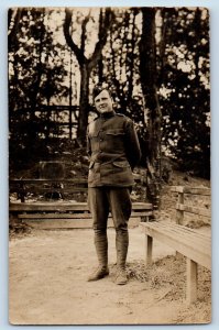 Detroit Michigan MI Postcard RPPC Photo Henry La Pointe US Army WWI c1910's