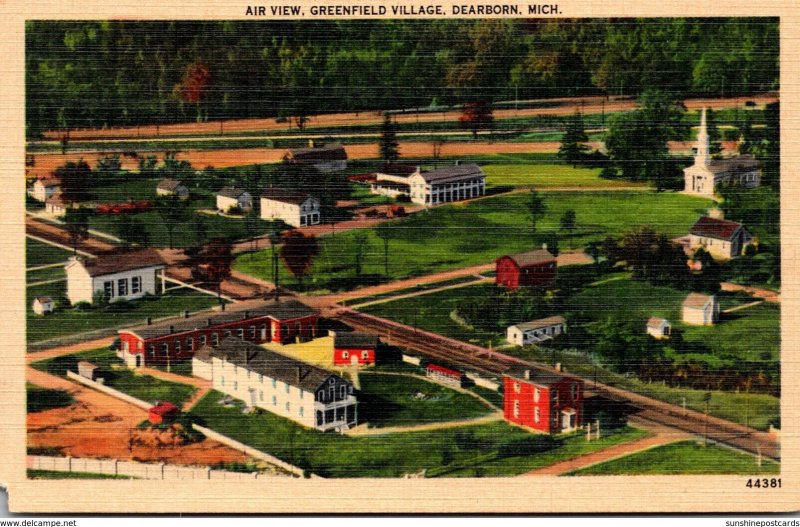 Michigan Dearborn Greenfield Village Aerial View