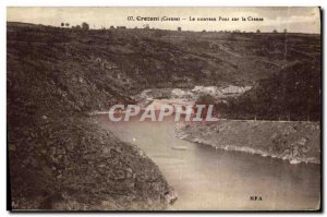 Old Postcard Crozant New Bridge over Creuse