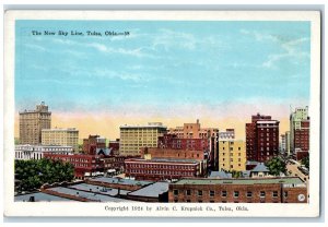 The New Sky Line Buildings Hotel Corona Scene Tulsa Oklahoma OK Antique Postcard
