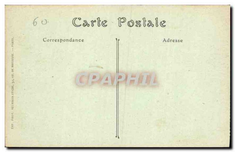 Old Postcard Chateau de Chantilly