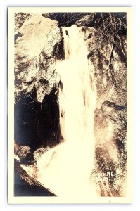 Green Mountain Falls Colorado RPPC Postcard Water Fall
